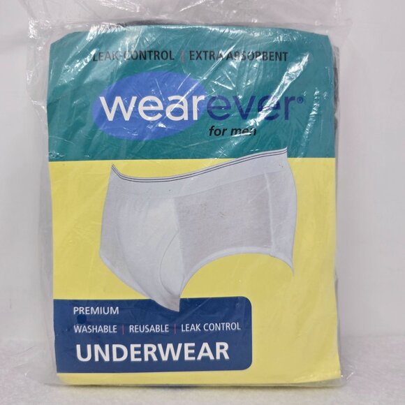 Wearever Mens Underwear Maximum Absorbent Incontinence Brief 20 Oz 3X Gray Leak - Picture 1 of 7